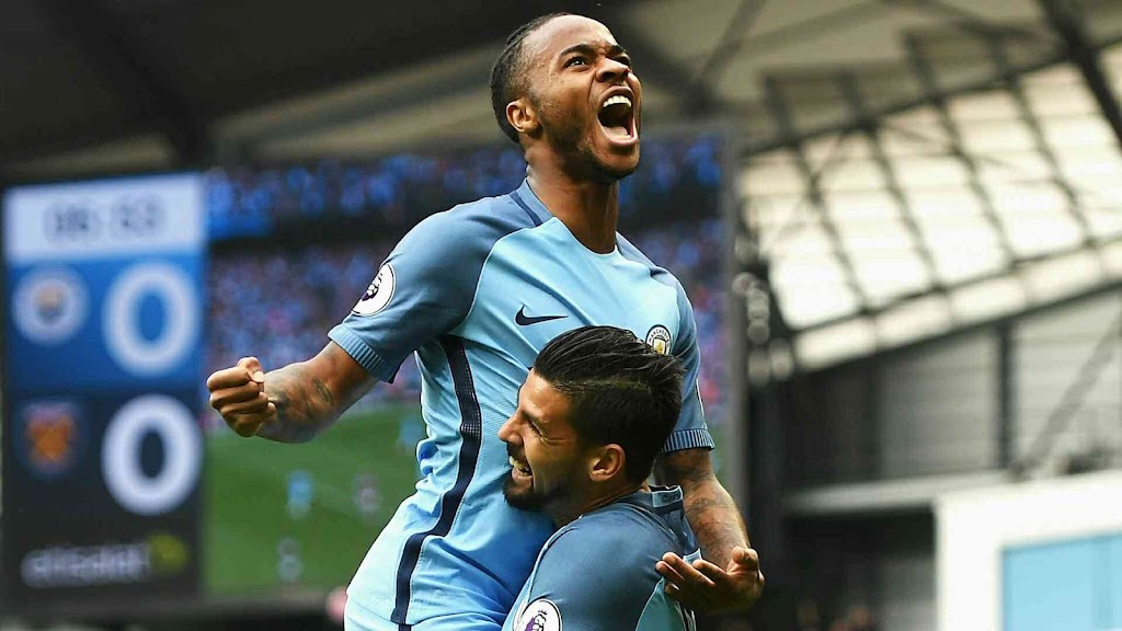 Sterling double gives Man City a 3-1 win over West Ham as now top the EPL table