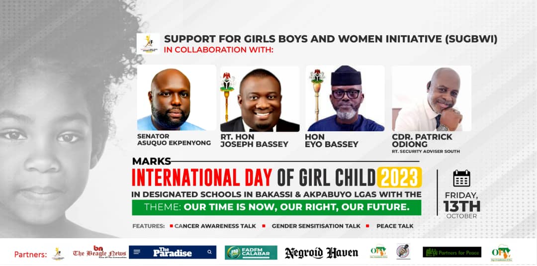 SUGBWI collaborates with Senator Asuquo Ekpenyong, Hon Joseph Bassey, others to mark Day of the Girl Child