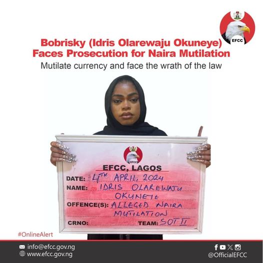 EFCC Grills Bobrisky for Naira Abuse