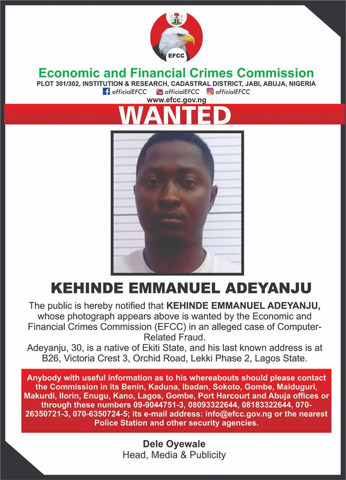 Wanted By the EFCC