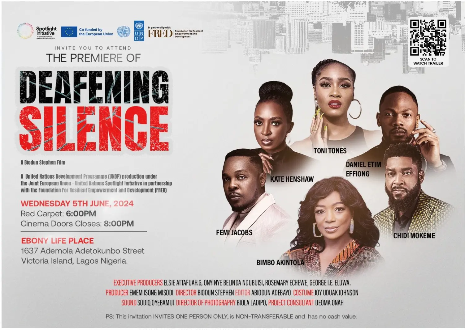 “Deafening Silence” Movie to Premiere at Ebony Life Place on 5th June