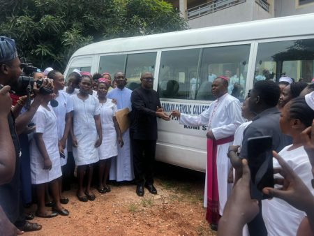 Peter Obi Donates Bus, N5 Million to Kogi Grimard School of Nursing