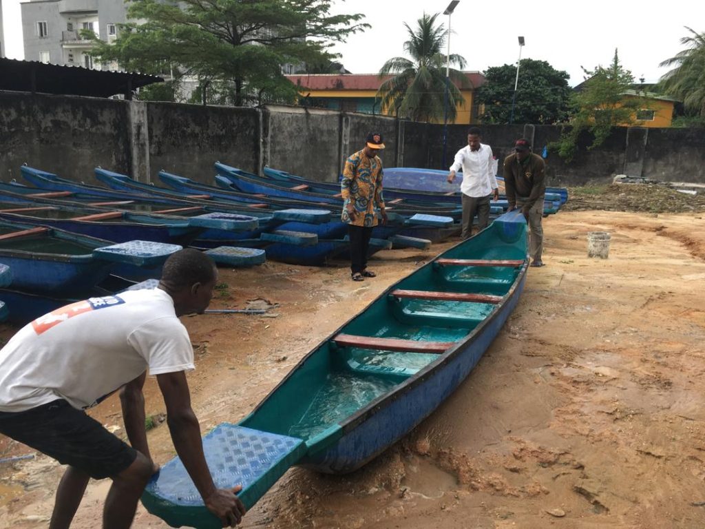 NDDC distributes boats to flood victims in riverine communities in Cross River