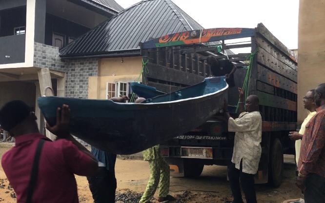 NDDC distributes boats to flood victims in riverine communities in Cross River