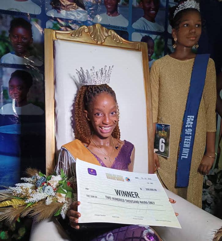 Precious Essien Emerges Winner of Face of Teen Beauty Pageant in C'River