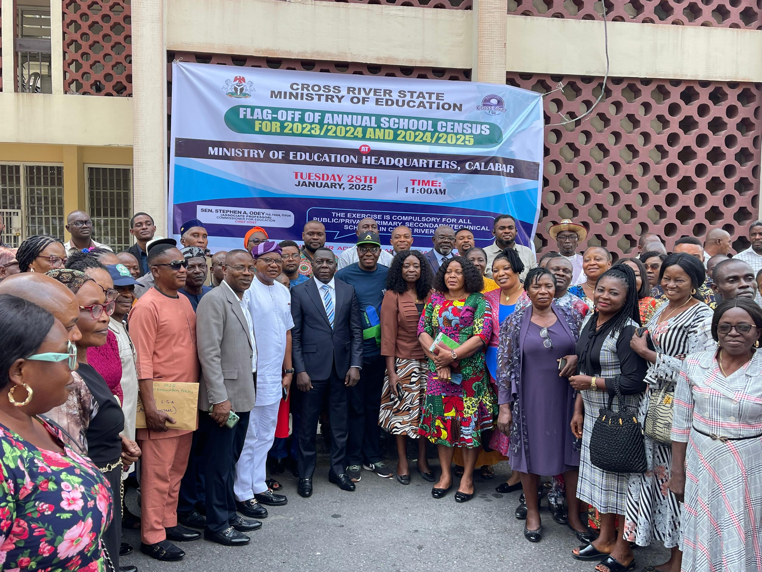 Senator Odey Flags Off Annual School Census for 2023/2024 and 2024/2025 Academic Sessions