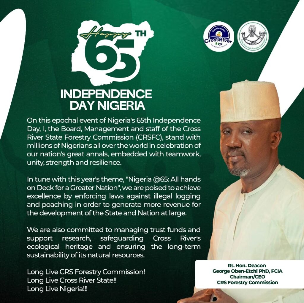 Nigeria At 65: Goodwill Message From Cross River State Forestry Commission