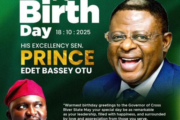 Efenji Nicholas Felicitates Governor Otu On the Occasion of His Birthday