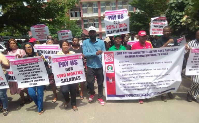 UNIZIK-SSANU, NASU protest unjust disbursement of N50b among Varsity’s unions