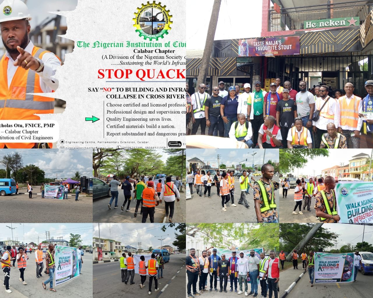 Nigerian Institution of Civil Engineers holds road walk against quackery, building collapse in Cross River