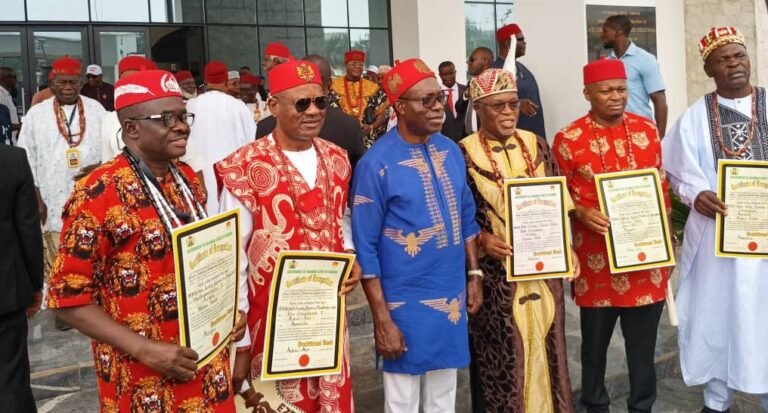 Soludo presents certificates of recognition to six traditional rulers